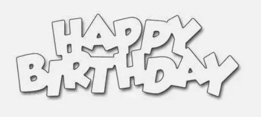 Stanzschablone Penny Black "Happy Birthday"