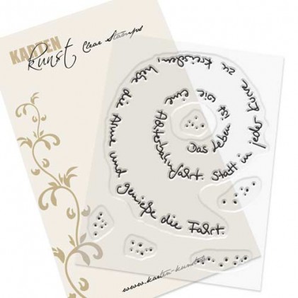 Stempel Karten-Kunst - Spiral-Text Achterbahn