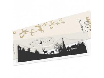 Stempel Karten-Kunst - Skyline Winter Village
